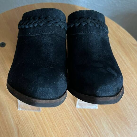 NWT Sam Edelman New York Alison Black Suede Mule Heels - Picture 5 of 7